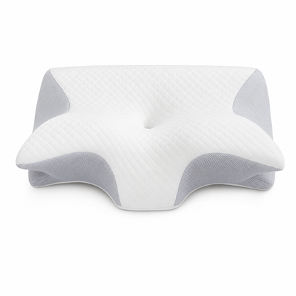 Almohada cervical ergonómica de espuma viscoelástica, vista de tres cuartos