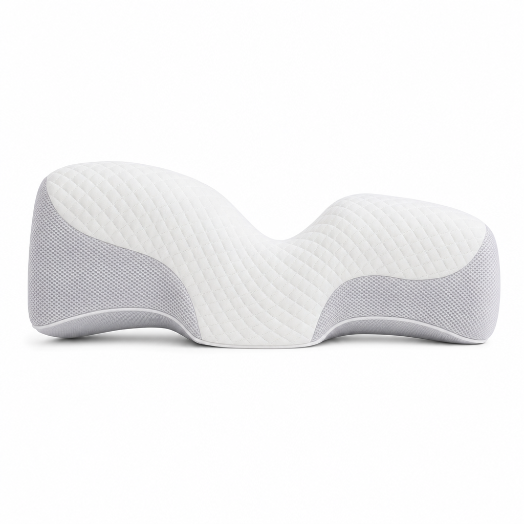 Perfil de la almohada cervical: curva ergonómica y paneles transpirables